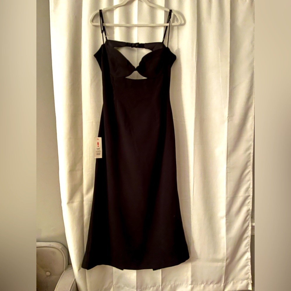 Bardot black midi dress